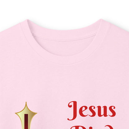 Long Sleeve Tee — "Jesus Died For Me Now I Live For Him" Christian Cross Faith Shirt