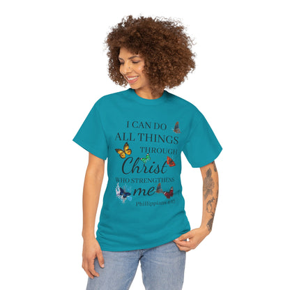 I Can Do All Things Through Christ T-Shirt — Philippians 4:13 Inspirational Christian Tee