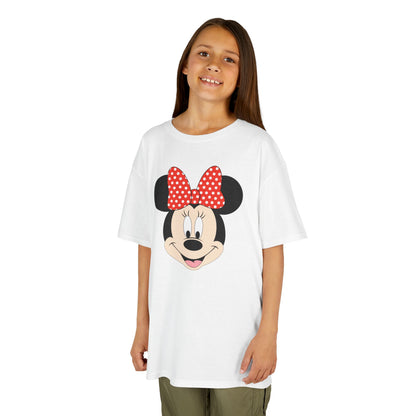 Kids Minnie Mouse Face T-Shirt — Cute Bow Graphic Tee for Toddlers & Little Kids