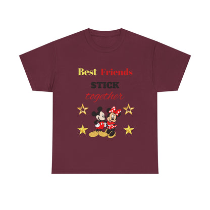 Best Friends Stick Together Tee — Cute Cartoon Graphic T-Shirt