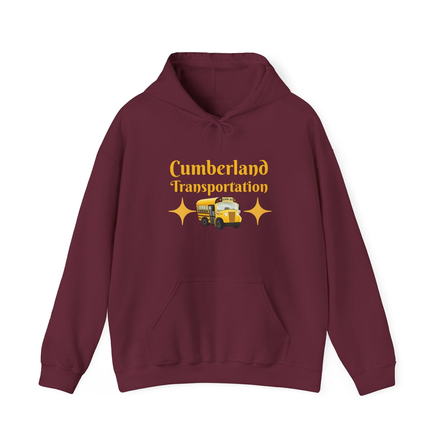 Cumberland Transportation School Bus Hoodie – Cute Vintage Yellow Bus Design