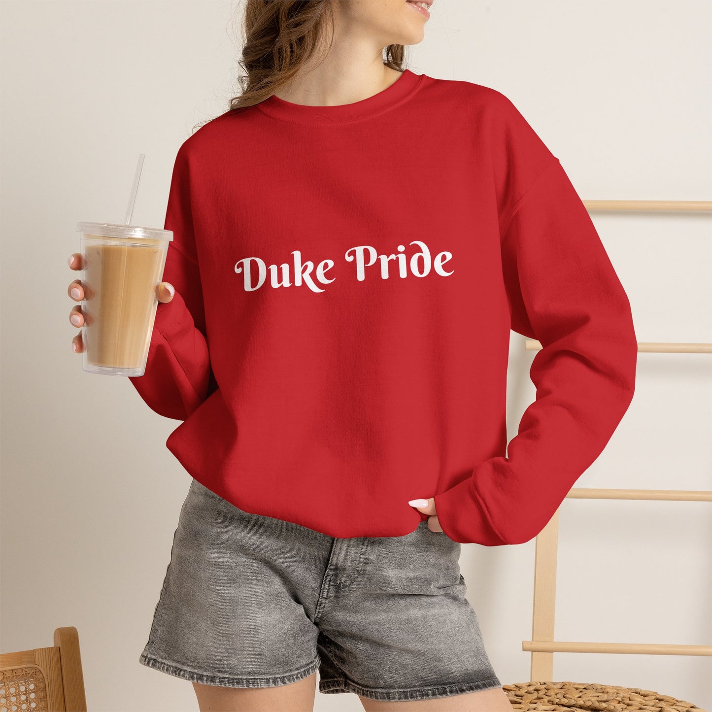 Crewneck Sweatshirt — "Duke Pride" Classic School Spirit Graphic