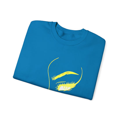 Minimal Gold Face Line Art Sweatshirt