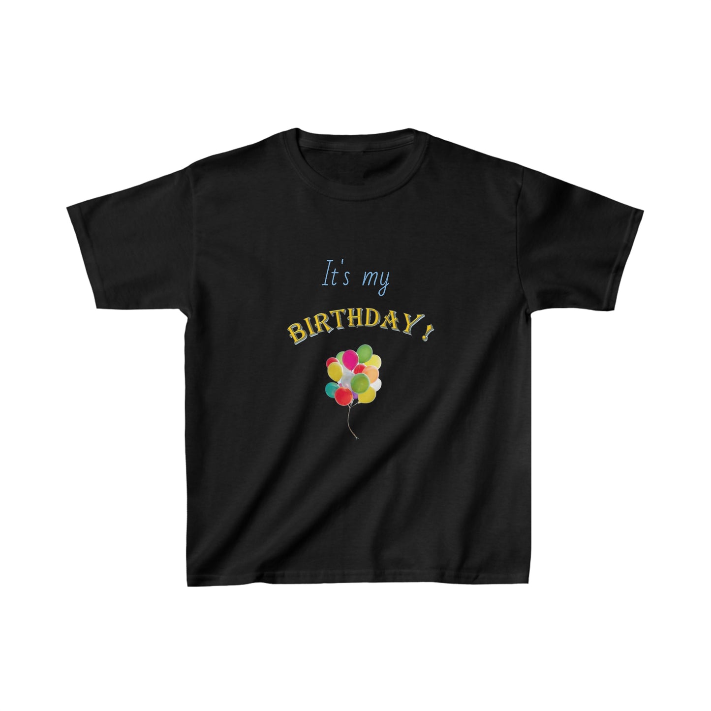 It's my Birthday Balloons Kids Heavy Cotton T-shirt