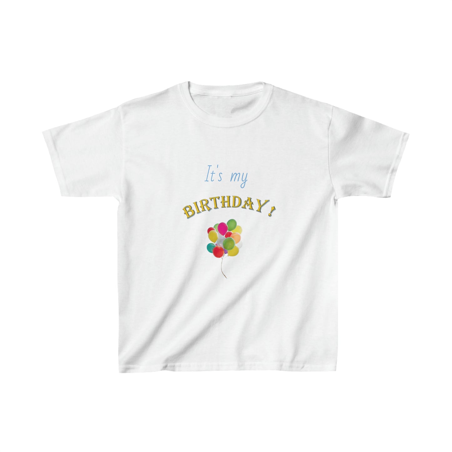 It's my Birthday Balloons Kids Heavy Cotton T-shirt