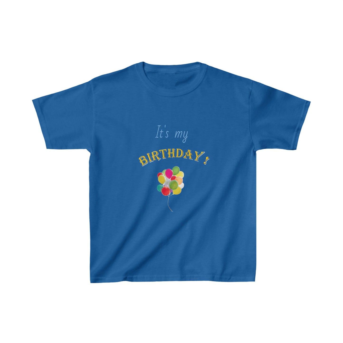 It's my Birthday Balloons Kids Heavy Cotton T-shirt