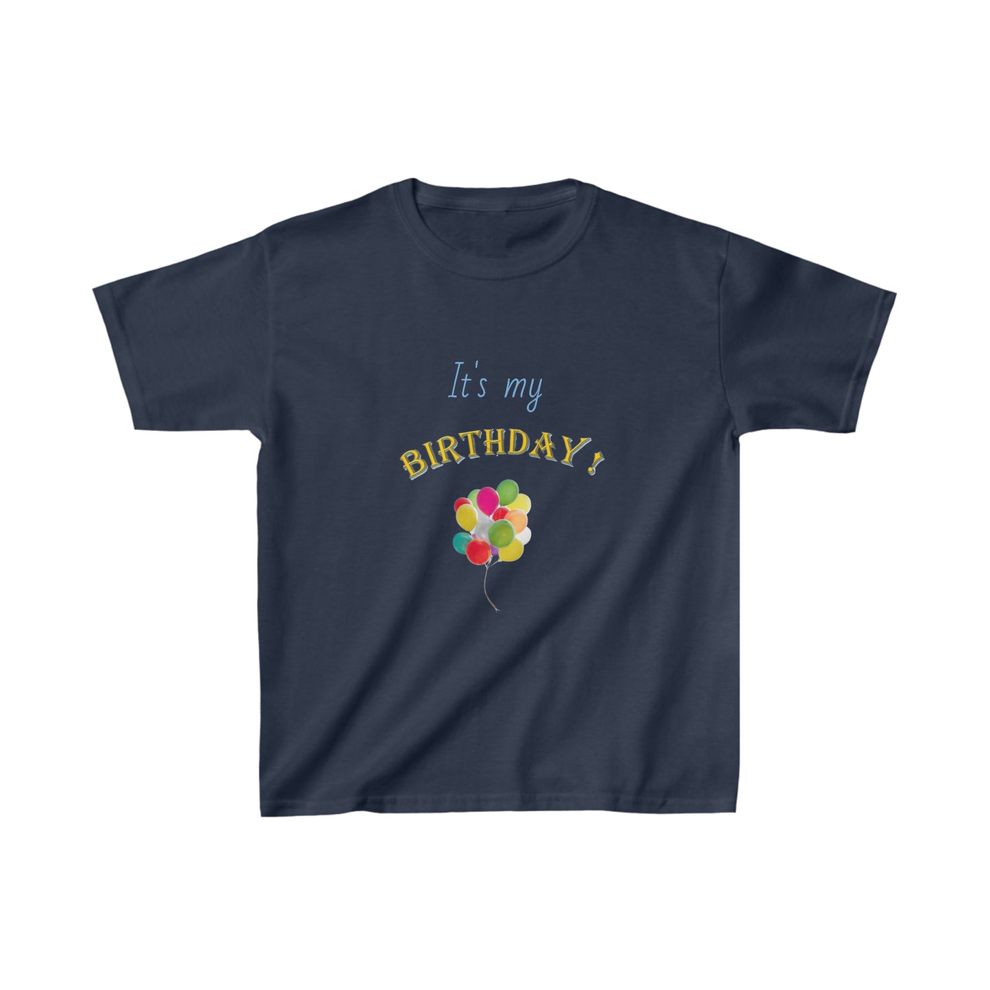 It's my Birthday Balloons Kids Heavy Cotton T-shirt