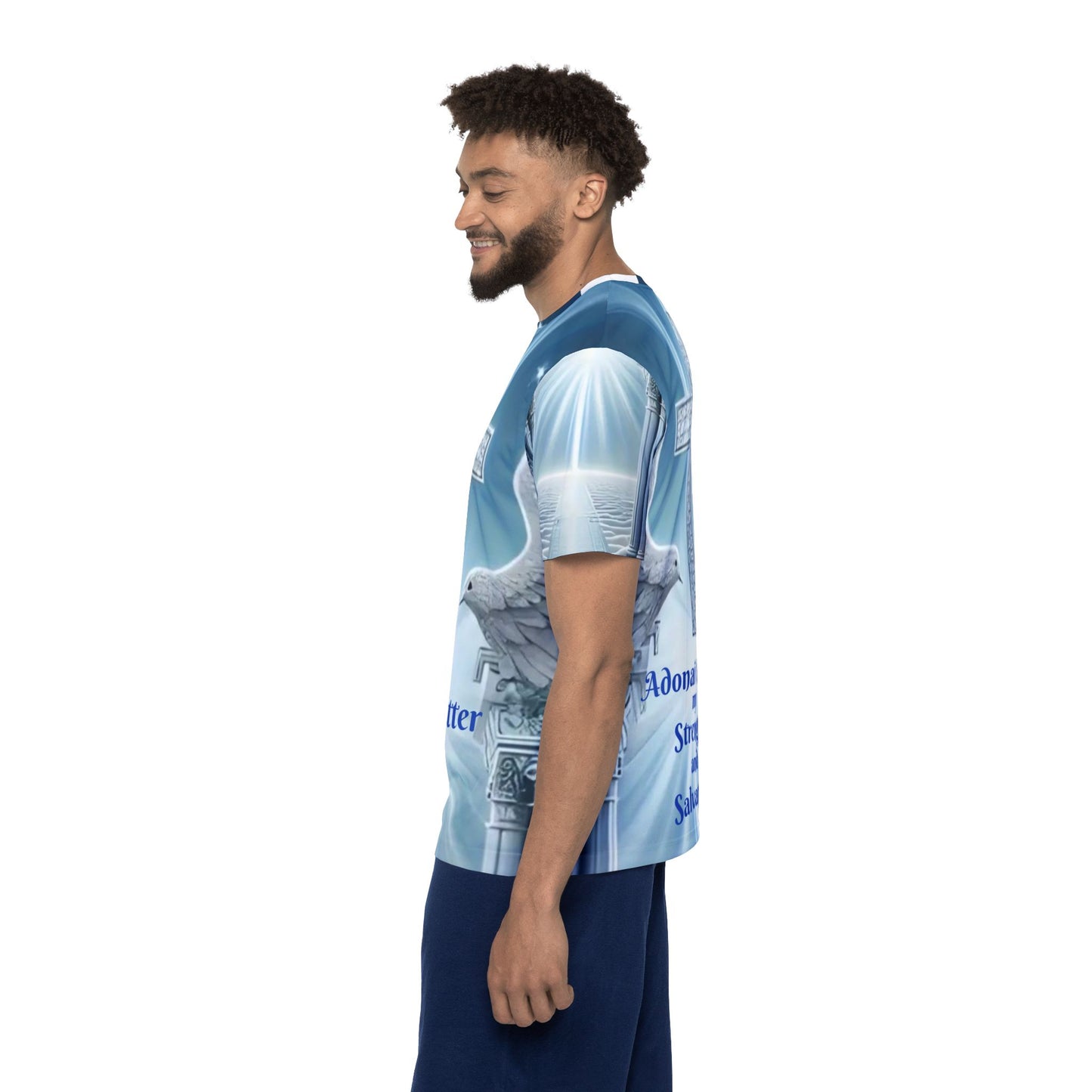 Christian Sports Jersey — "Life Is Better with God" All-Over Print