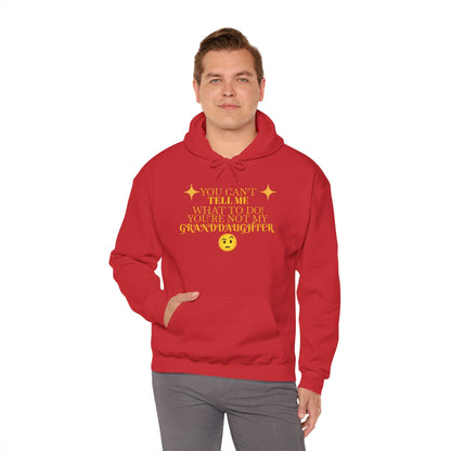 Granddaughter Hoodie — "You Can’t Tell Me What to Do I Have a Smartass Granddaughter" Emoji Gift