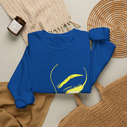 Minimal Gold Face Line Art Sweatshirt