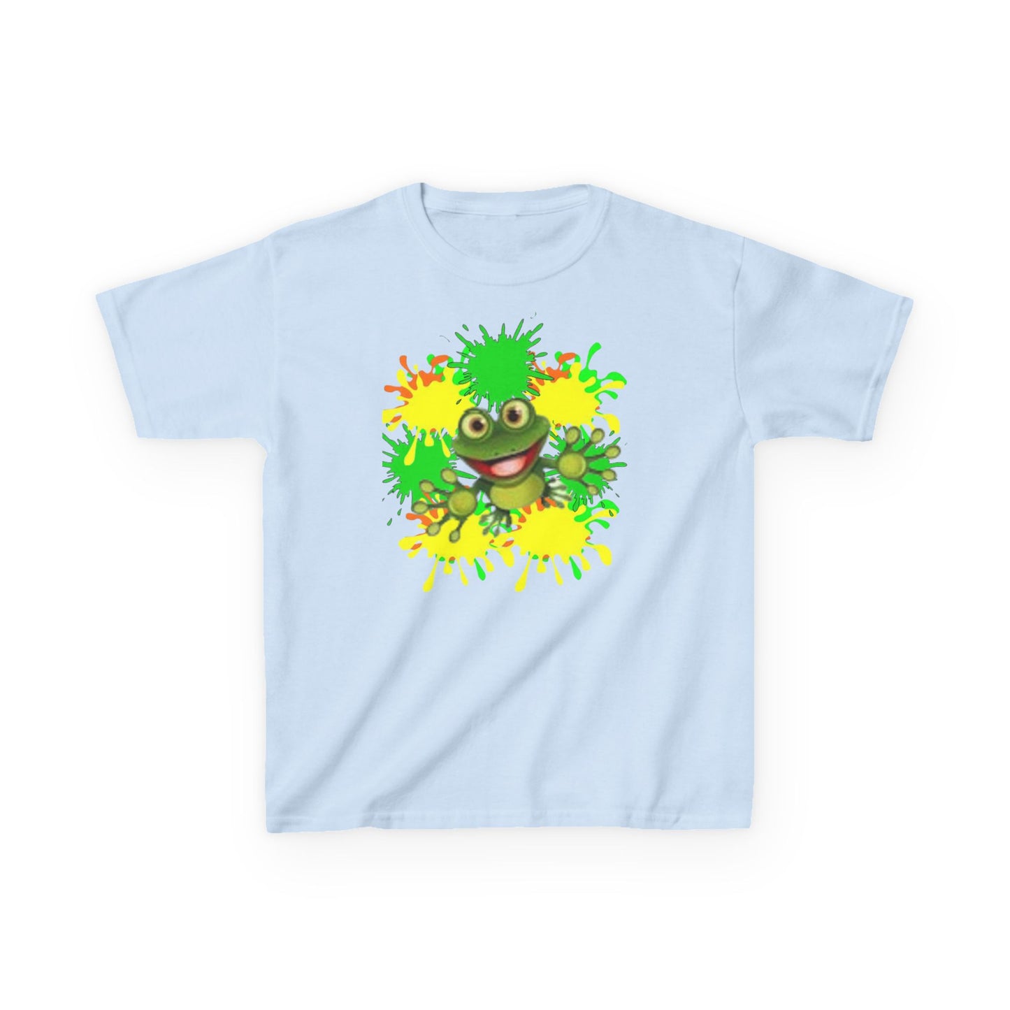 Kids Tee — Happy Green Monster Splash Graphic
