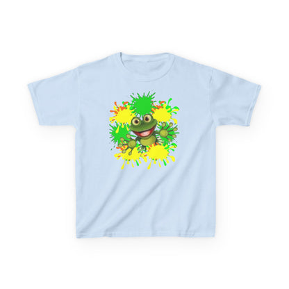 Kids Tee — Happy Green Monster Splash Graphic
