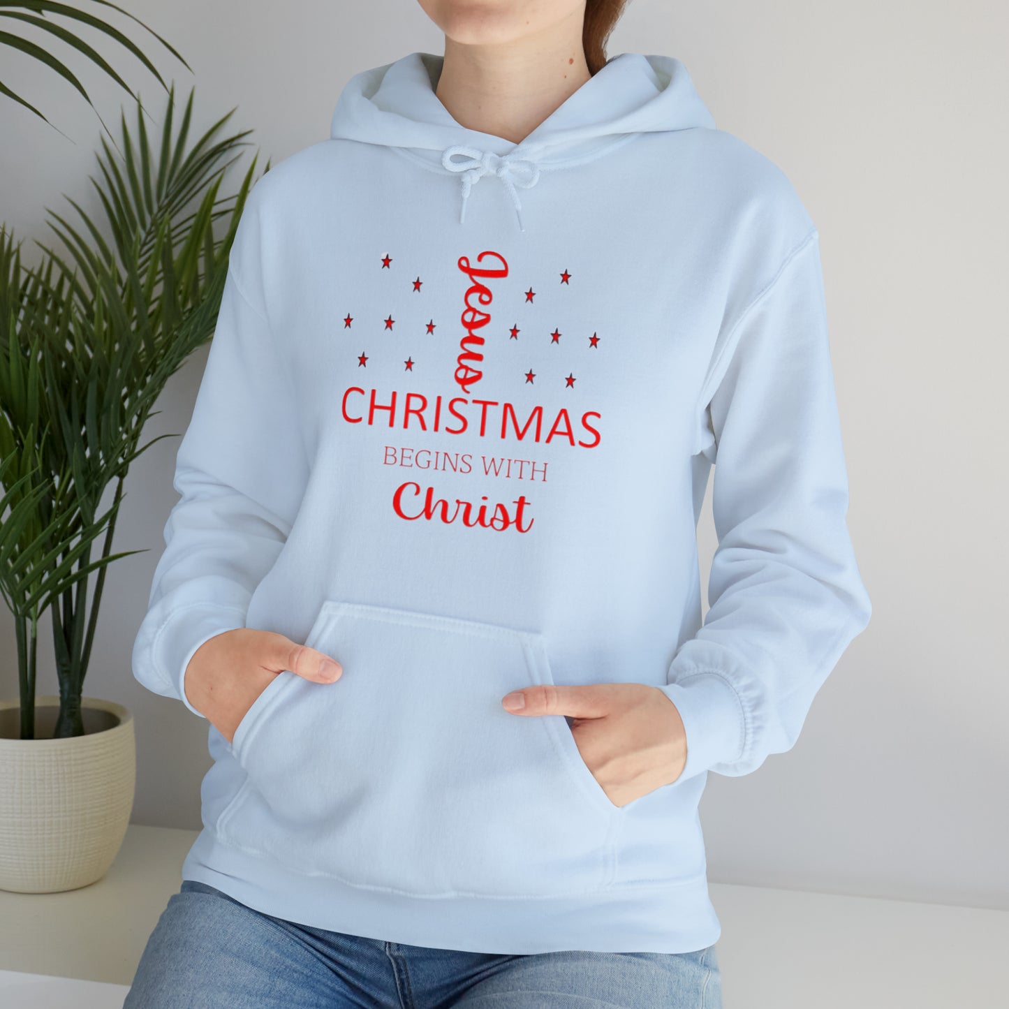 Christmas Begins With Christ Unisex Heavy Blend Hooded Sweatshirt