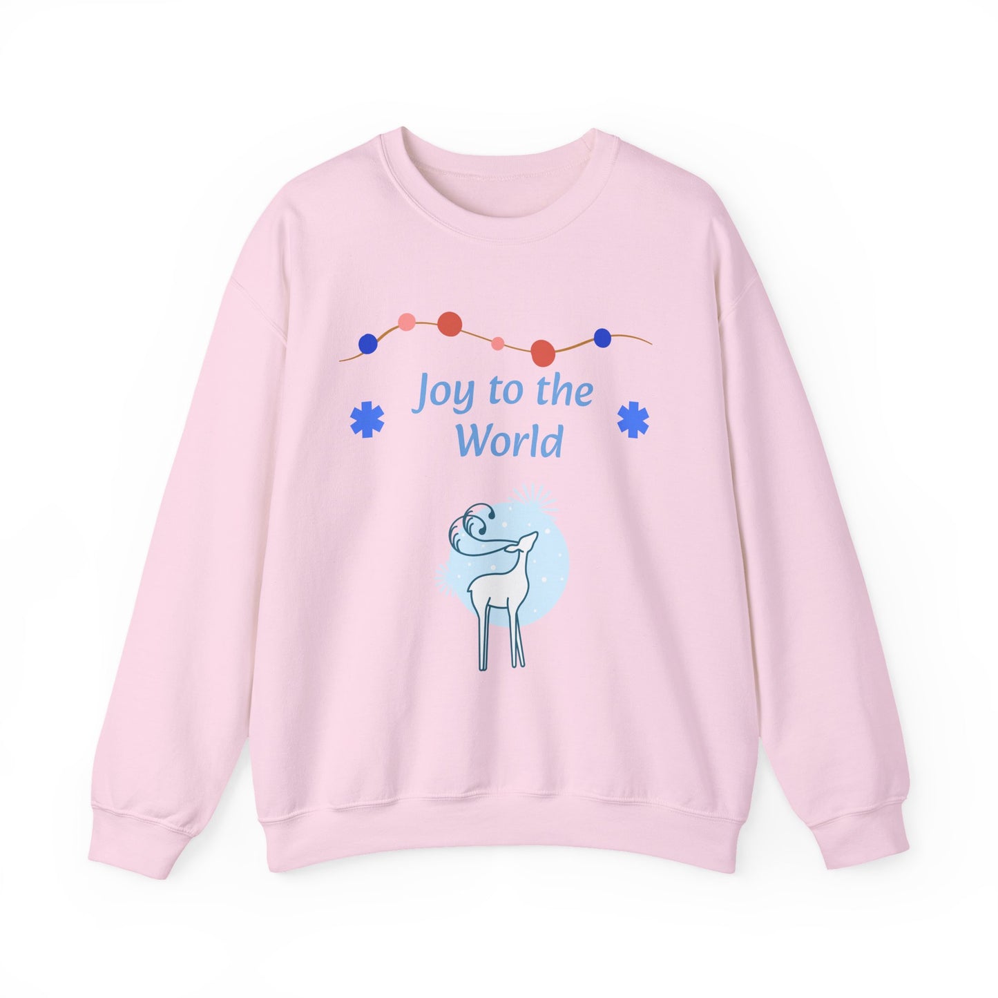 Joy to the World Crewneck Sweatshirt — Cute Reindeer Sweater
