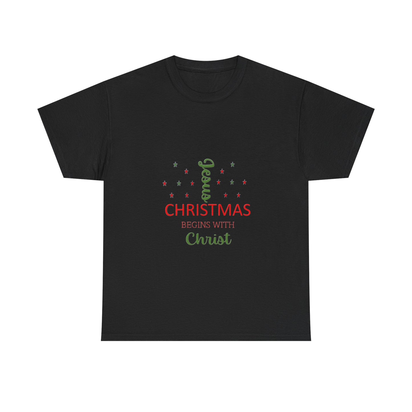 Christmas Begins With Christ Unisex Heavy Cotton Tee