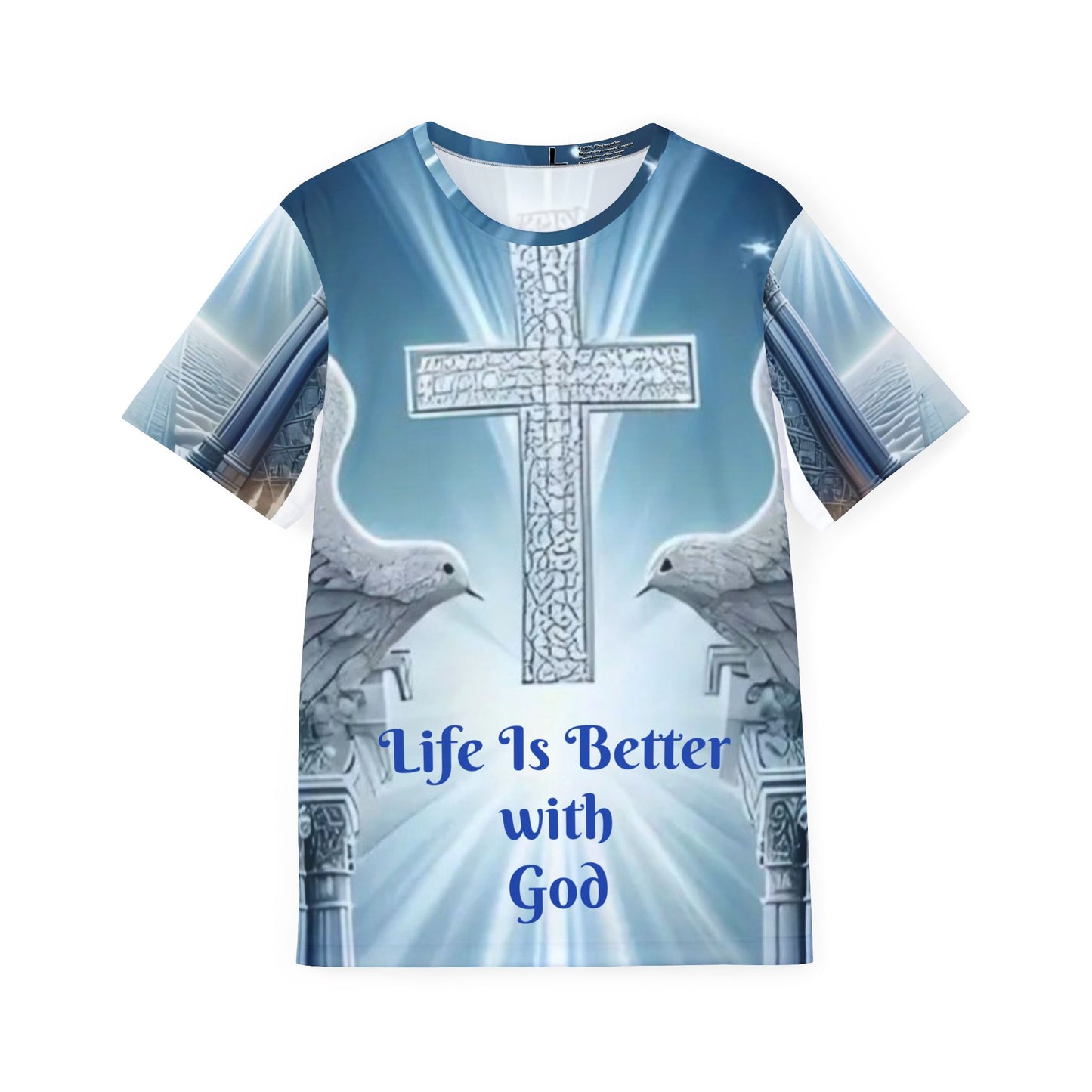 Christian Sports Jersey — "Life Is Better with God" All-Over Print