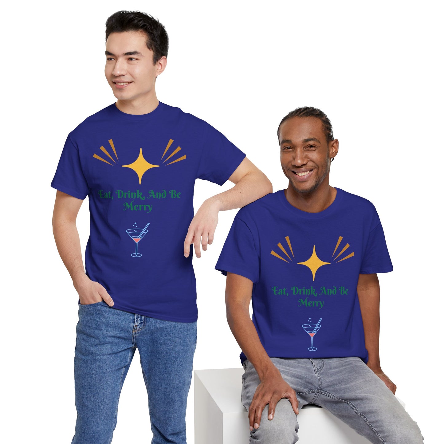 Eat, Drink and Be Merry T-Shirt — Festive Holiday Party Tee