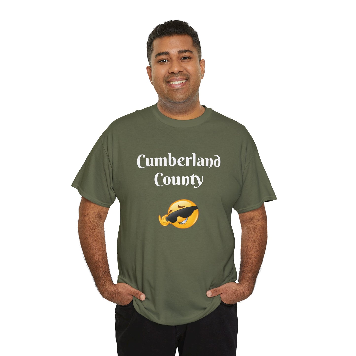 Cumberland County Emoji Tee - Cool Sunglasses Smiley Local Pride T-Shirt