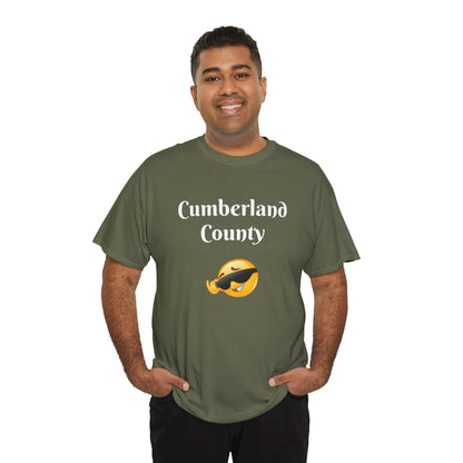 Cumberland County Emoji Tee - Cool Sunglasses Smiley Local Pride T-Shirt