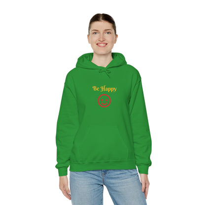 Be Happy Smiley Hoodie - Positive Message Graphic Sweatshirt