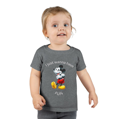 Toddler T-Shirt - Mickey Mouse "I Just Wanna Have Fun"