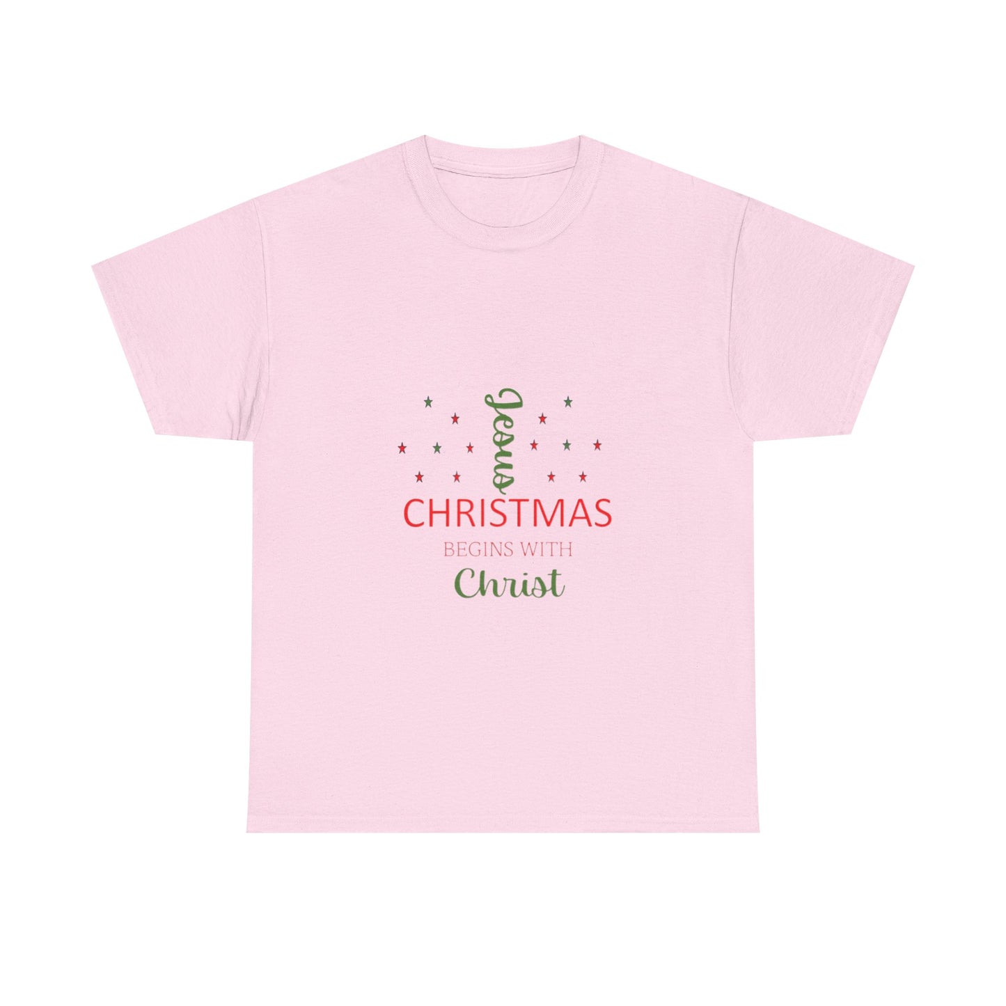 Christmas Begins With Christ Unisex Heavy Cotton Tee