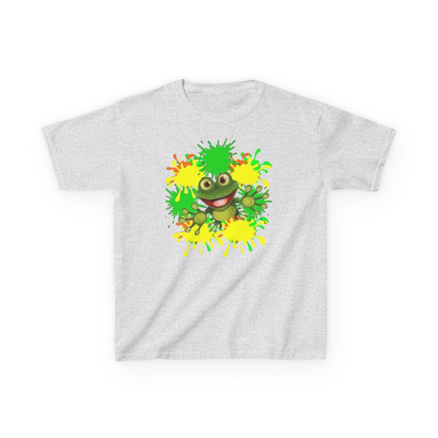 Kids Tee — Happy Green Monster Splash Graphic