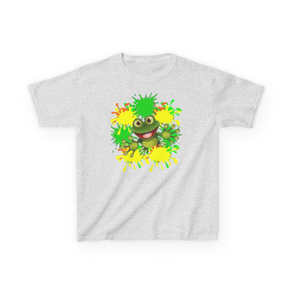 Kids Tee — Happy Green Monster Splash Graphic