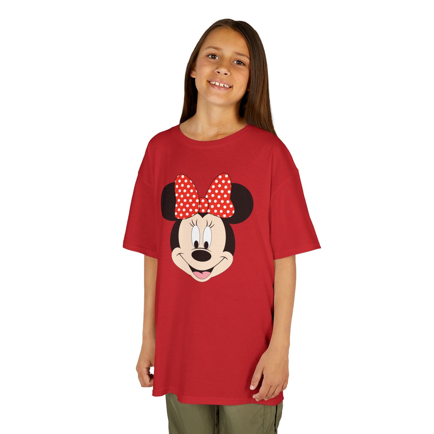 Kids Minnie Mouse Face T-Shirt — Cute Bow Graphic Tee for Toddlers & Little Kids