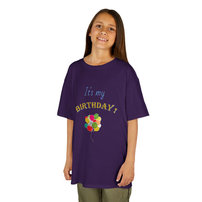 It's my Birthday Balloons Kids Heavy Cotton T-shirt