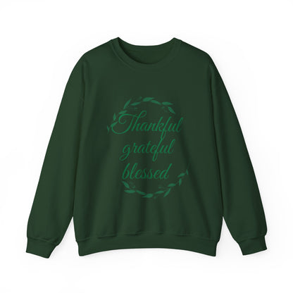 Thankful Grateful Blessed Crewneck Sweatshirt