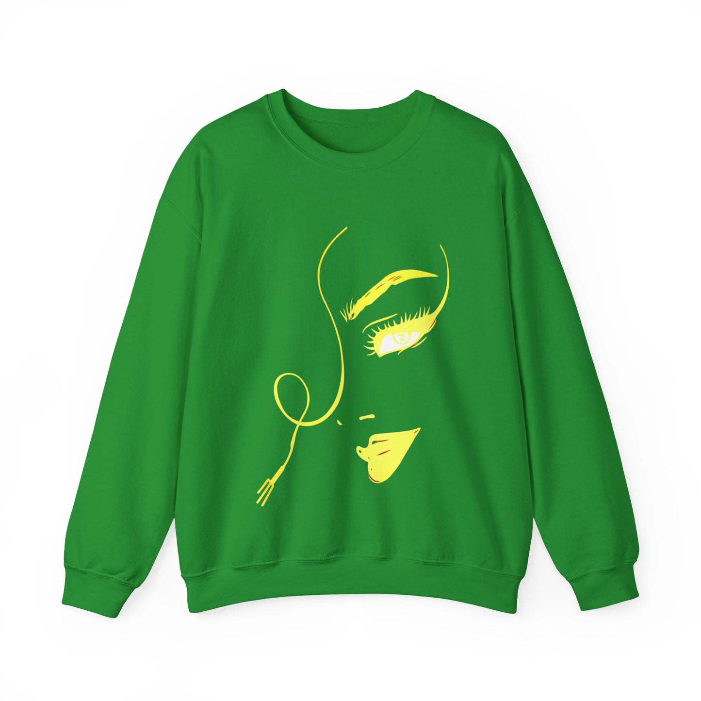 Minimal Gold Face Line Art Sweatshirt