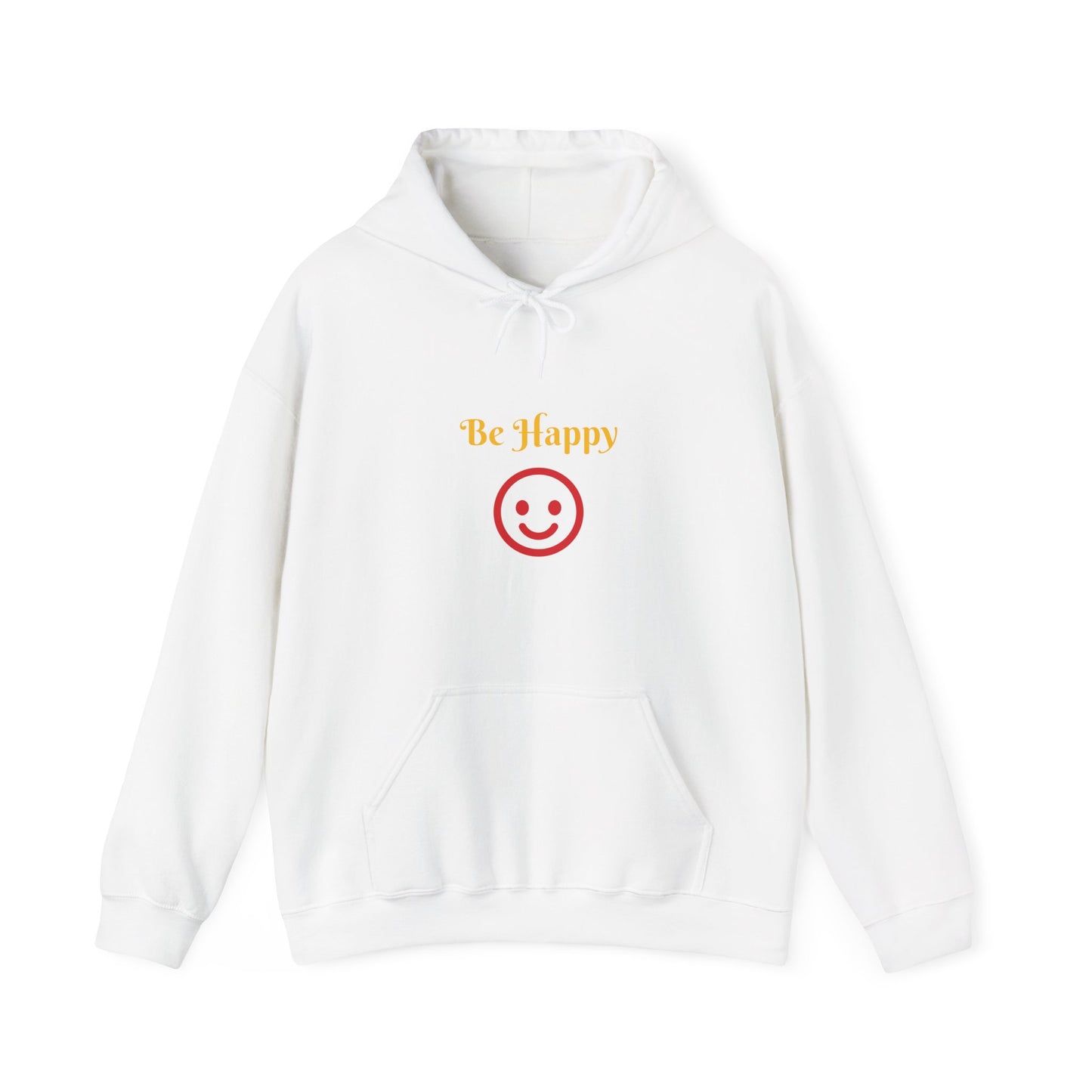 Be Happy Smiley Hoodie - Positive Message Graphic Sweatshirt