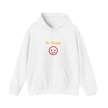 Be Happy Smiley Hoodie - Positive Message Graphic Sweatshirt