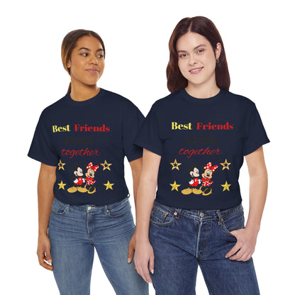 Best Friends Stick Together Tee — Cute Cartoon Graphic T-Shirt