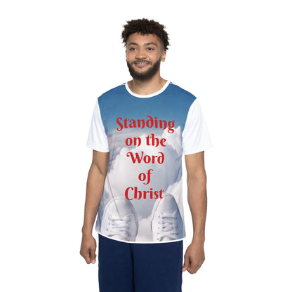 Christian Sports Jersey — "Standing on the Word of Christ" Cloud Print