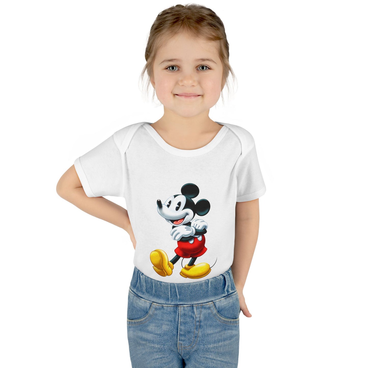 Mickey Mouse Infant Bodysuit — Classic Cartoon Baby Onesie