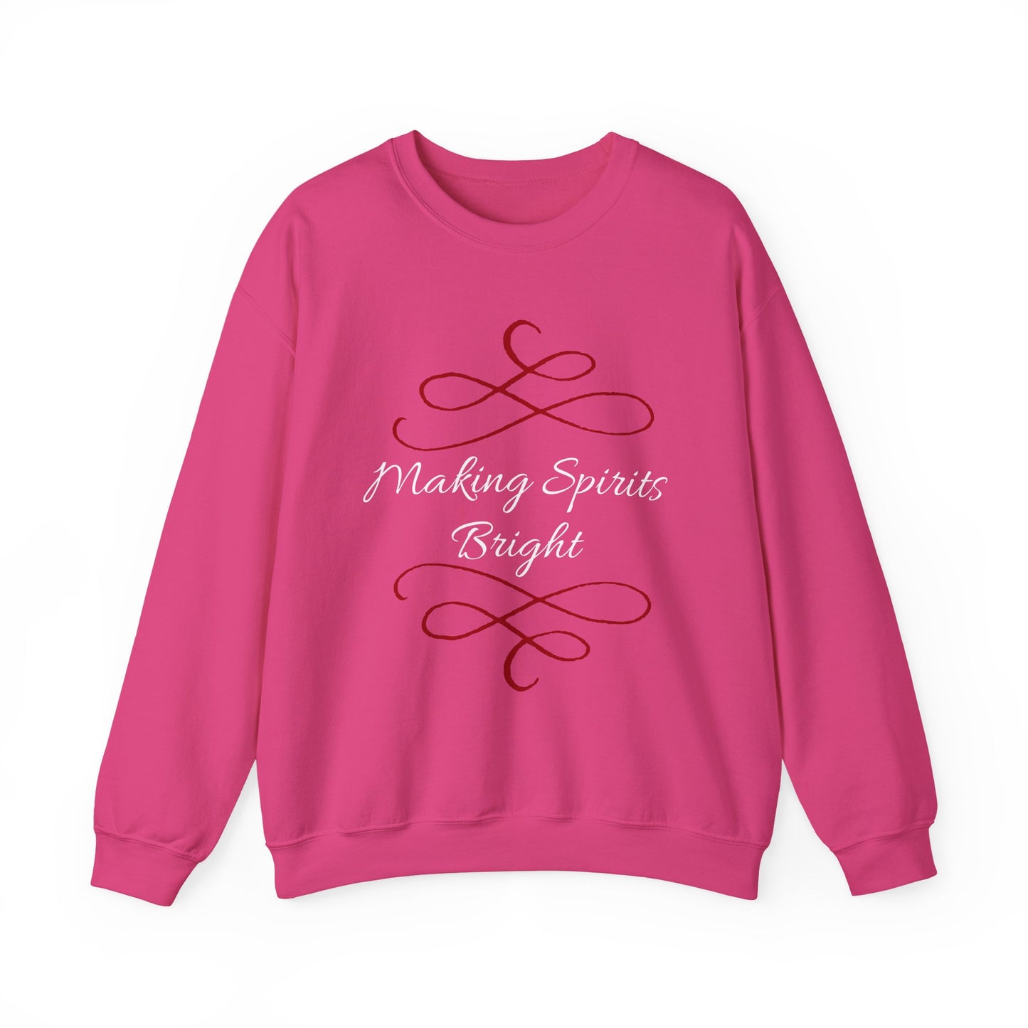 Crewneck Sweatshirt — "Making Spirits Bright" Holiday Sweatshirt (Green)