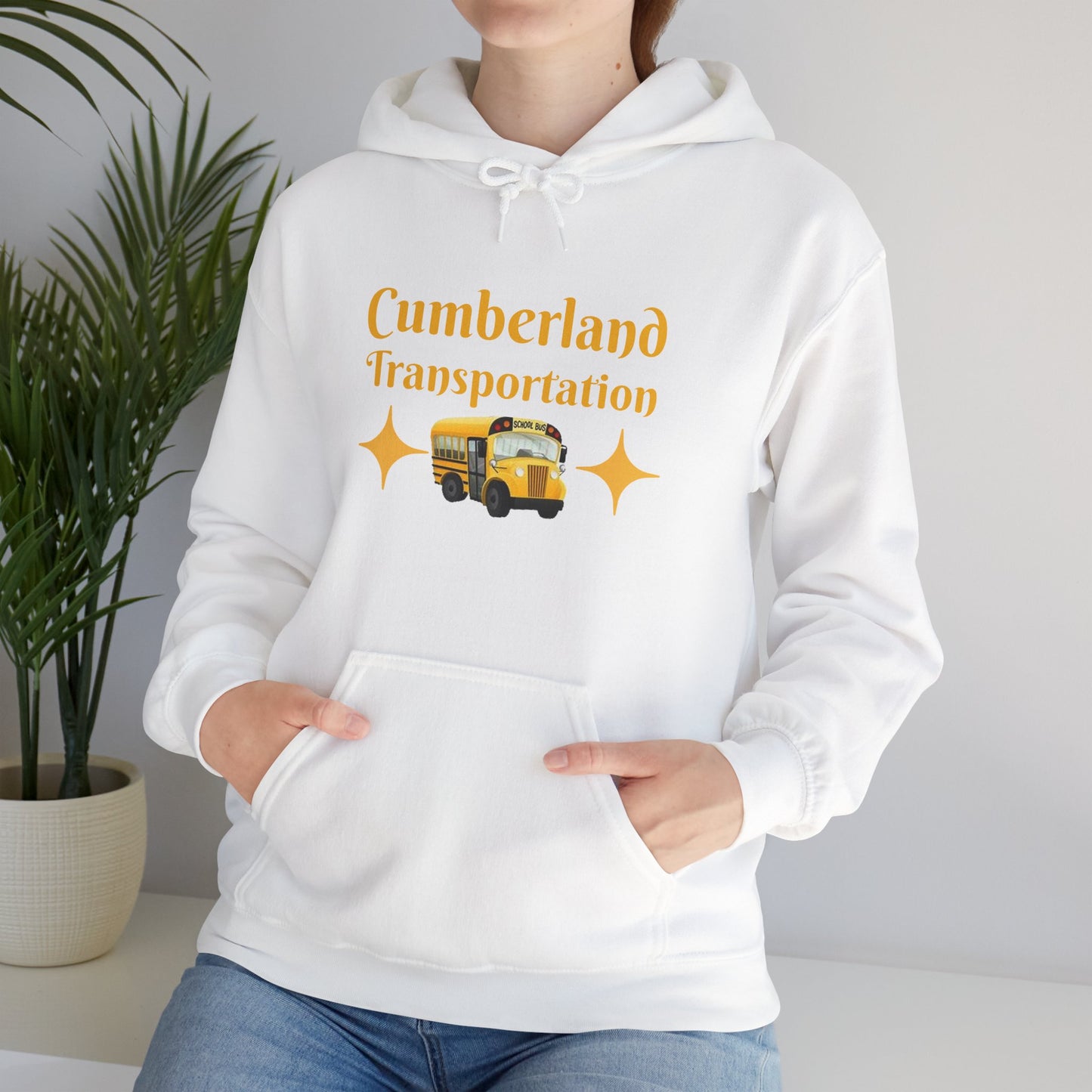 Cumberland Transportation School Bus Hoodie – Cute Vintage Yellow Bus Design