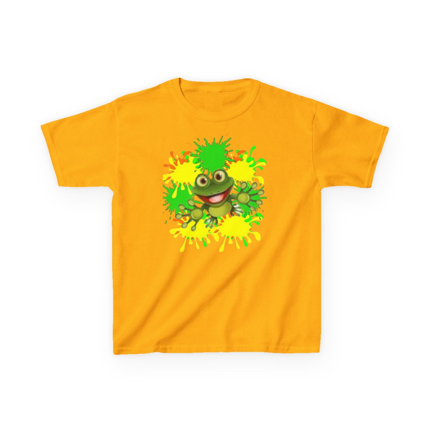 Kids Tee — Happy Green Monster Splash Graphic