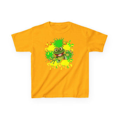 Kids Tee — Happy Green Monster Splash Graphic