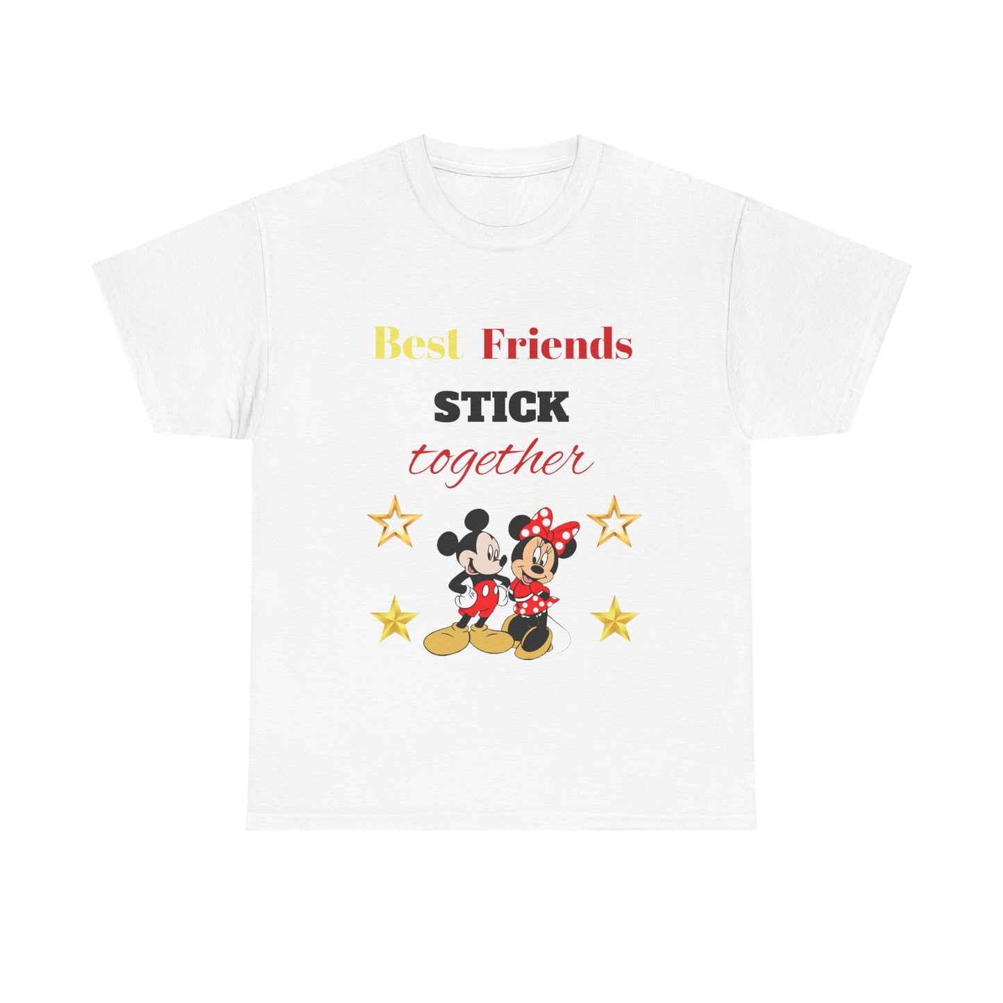 Best Friends Stick Together Tee — Cute Cartoon Graphic T-Shirt