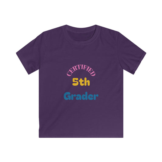 Certified 5th Grader Kids T‑Shirt – Back to School Graduation Tee