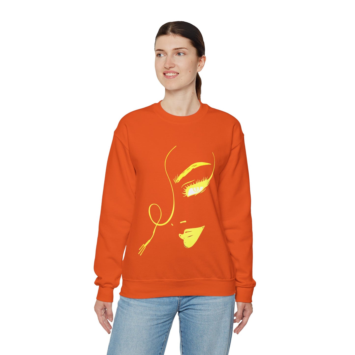 Women's Face Crewneck Sweatshirt