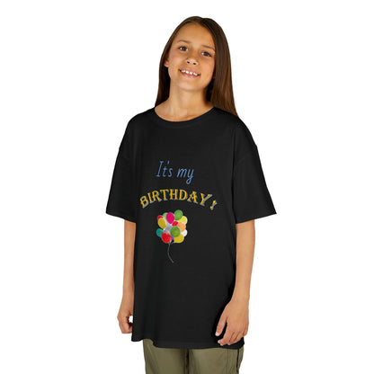 It's my Birthday Balloons Kids Heavy Cotton T-shirt