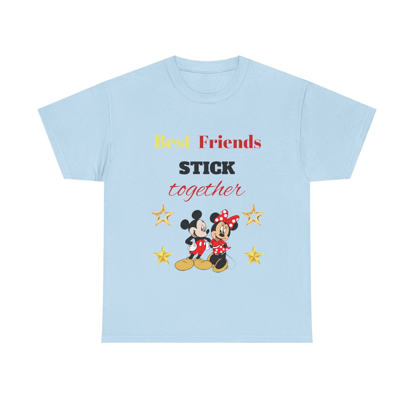 Best Friends Stick Together Tee — Cute Cartoon Graphic T-Shirt