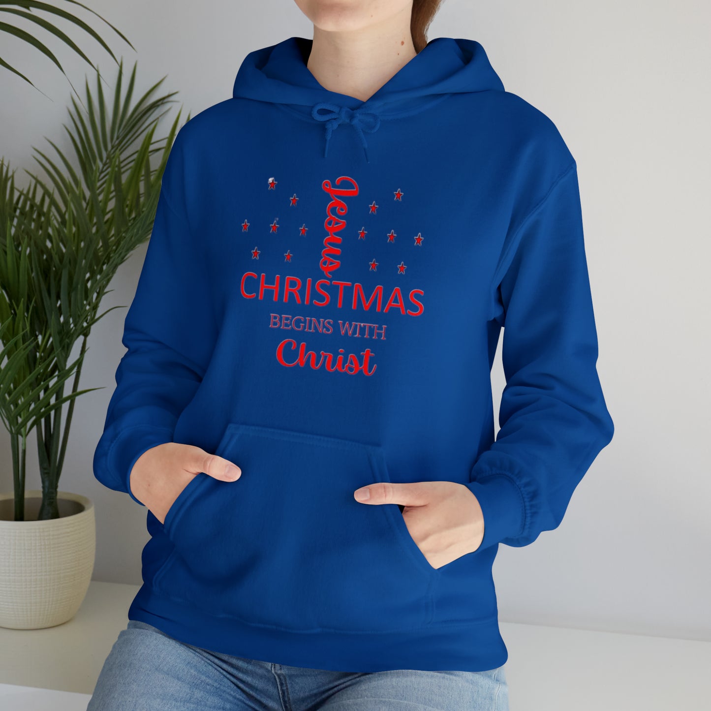Christmas Begins With Christ Unisex Heavy Blend Hooded Sweatshirt