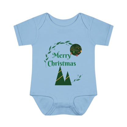 Merry Christmas Infant and Toddler Rib Bodysuit