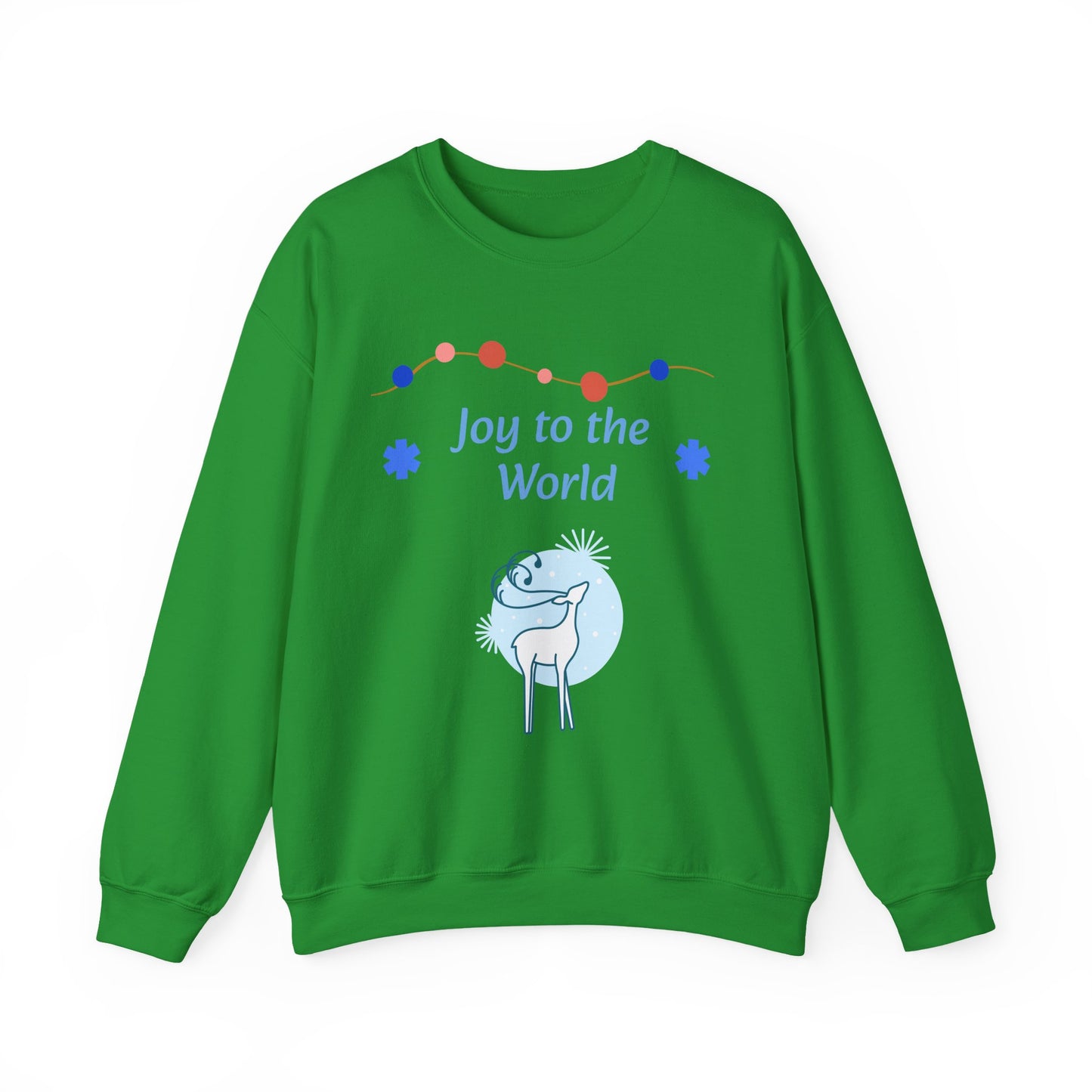 Joy to the World Crewneck Sweatshirt — Cute Reindeer Sweater