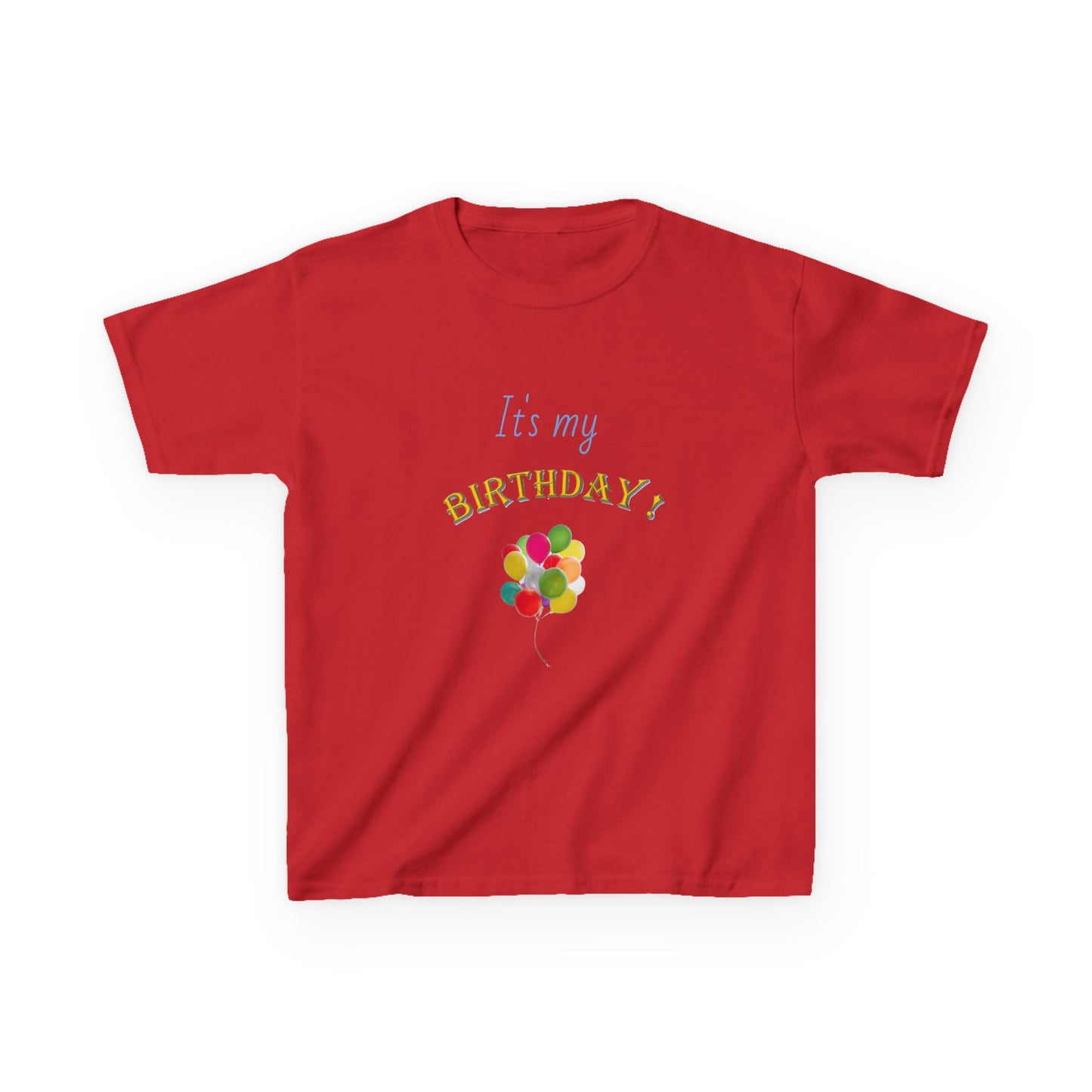 It's my Birthday Balloons Kids Heavy Cotton T-shirt